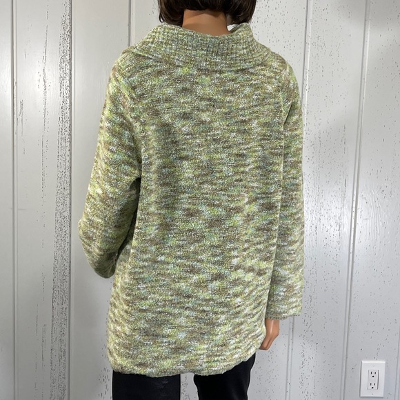 *JH Collection Woman’s Asymmetrical Collar Multi-color Sweater Sz 1X - Picture 4 of 7